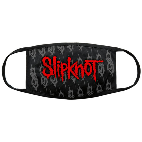 Slipknot 'Red Logo & Sigils' (Black) Face Mask