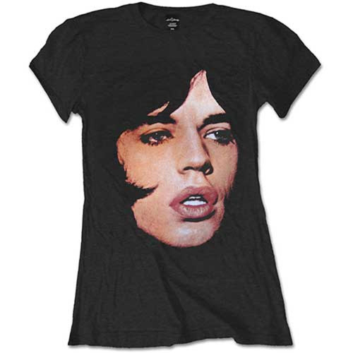 The Rolling Stones 'Mick Portrait' (Black) Womens Fitted T-Shirt