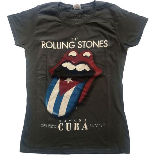 希少品 THE ROLLING STONES HAVANA CUBA Tシャツ Vintage The Rolling Stones Havana Cuba Tongue Logo Rare