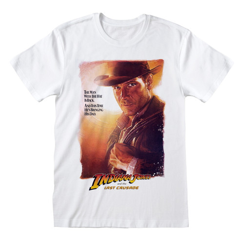 Indiana Jones 'The Last Crusade Poster' (White) T-Shirt