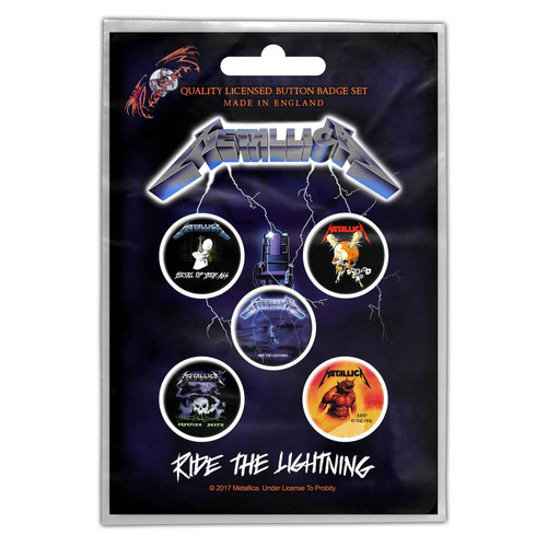 Metallica 'Ride The Lightning' Button Badge Pack