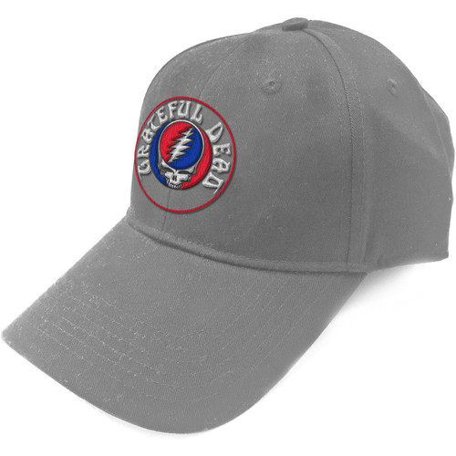 Grateful Dead 'Steal Your Face Logo' (Grey) Baseball Cap