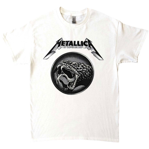 Metallica 'Black Album Poster' (White) T-Shirt