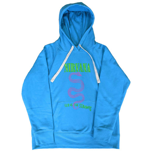 Nirvana 'Serve The Servants Neon' (Blue) Pull Over Hoodie