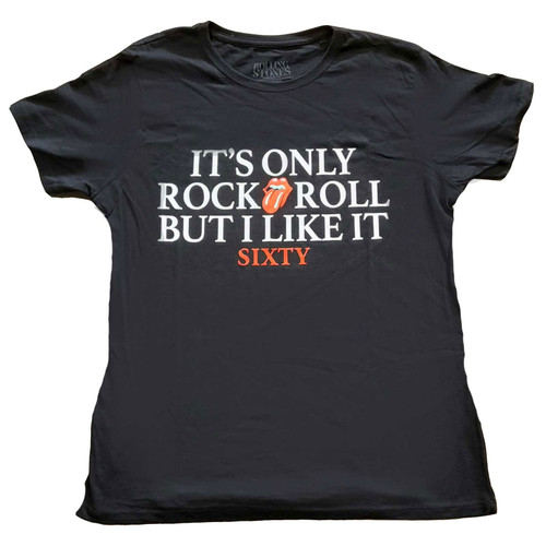 The Rolling Stones 'Sixty It's Only R&R But I Like It' (Black) Womens Fitted T-Shirt