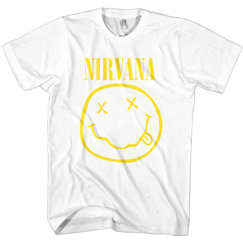 Nirvana 'Yellow Happy Face' (White) Kids T-Shirt