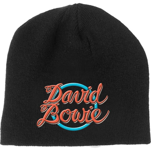 David Bowie '1978 World Tour Logo' (Black) Beanie Hat