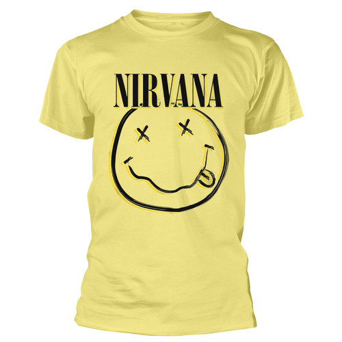 Nirvana 'Inverse Happy Face' (Yellow) T-Shirt