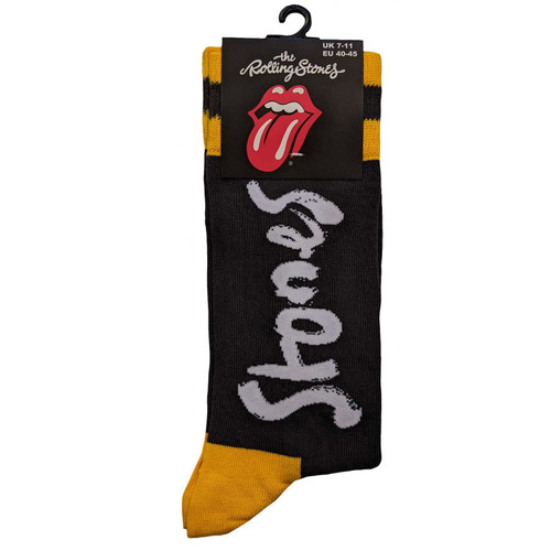 The Rolling Stones 'No Filter' (Black) Socks (One Size = UK 7-11)