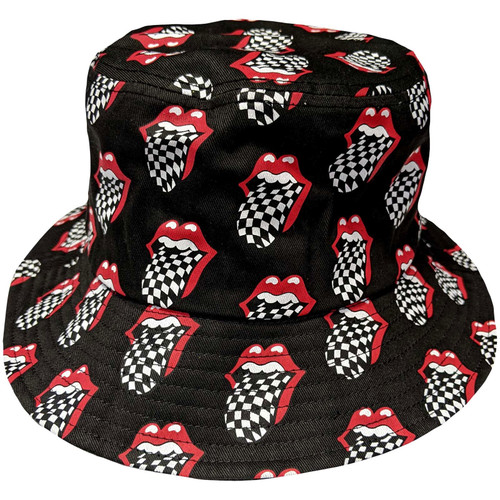 The Rolling Stones 'Checker Tongue' (Grey) Bucket Hat