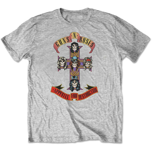 Guns N' Roses 'Appetite for Destruction' (Grey) Kids T-Shirt