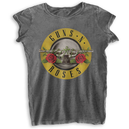 Guns N' Roses 'Classic Logo' Womens Burnout T-Shirt
