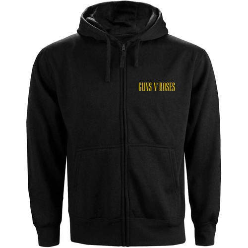 Guns N' Roses 'Classic Logo' (Black) Womens Zip Up Hoodie