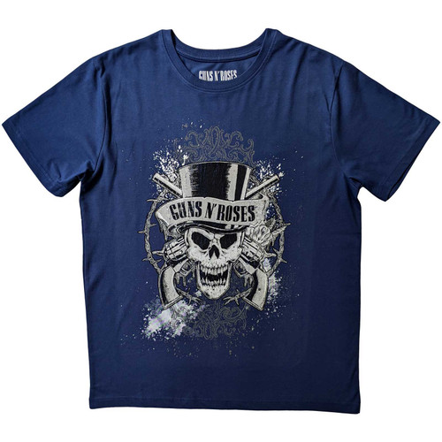 Guns N' Roses 'Faded Skull' (Blue) T-Shirt
