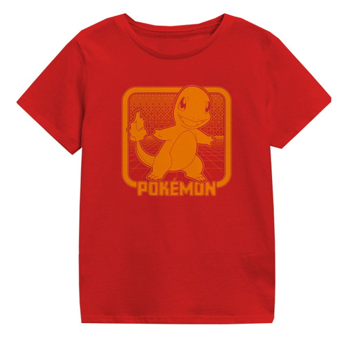 Pokémon 'Charmander Retro Arcade' (Red) Kids T-Shirt