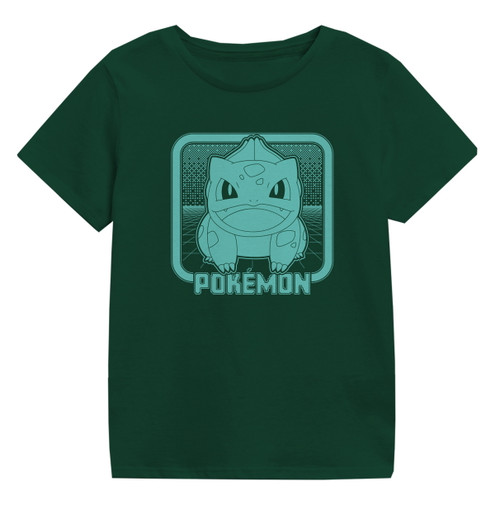 Pokémon 'Bulbasaur Retro Arcade' (Green) Kids T-Shirt