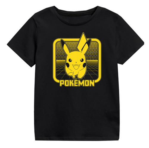 Pokémon 'Pikachu Retro Arcade' (Black) Kids T-Shirt
