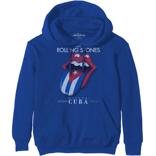 The Rolling Stones 'Havana Cuba' (Blue) Pull Over Hoodie