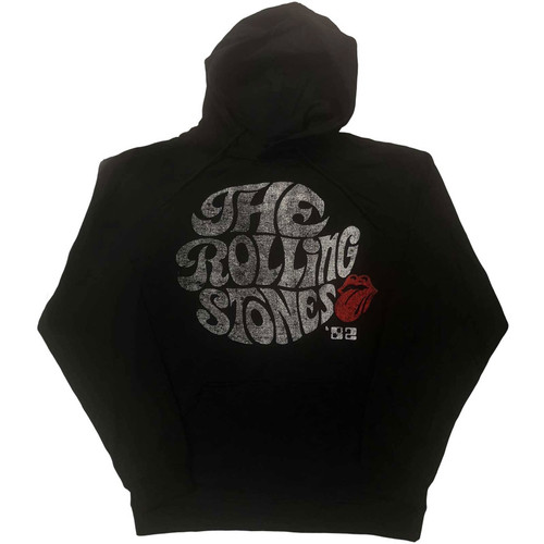 The Rolling Stones 'Swirl Logo 82' (Black) Pull Over Hoodie