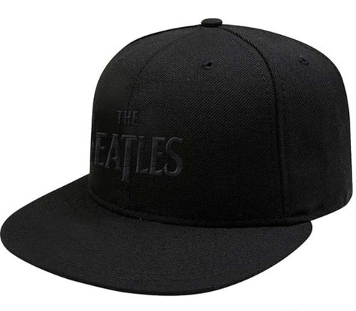 The Beatles 'Drop T Logo' (Black) Snapback Cap