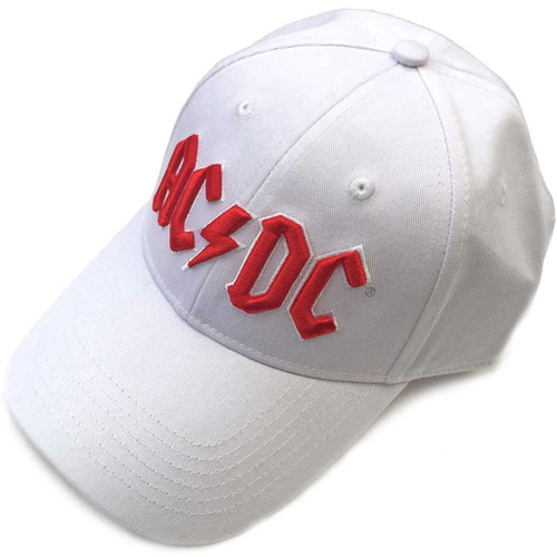 AC/DC 'Red Logo' (White) Baseball Cap