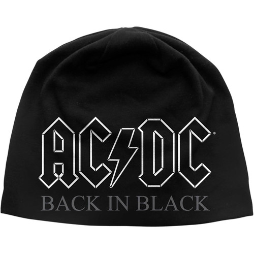 AC/DC 'Back In Black Outline' (Black) Beanie Hat