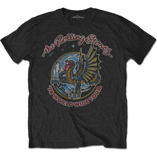 The Rolling Stones 'Dragon 78' (Black) T-Shirt Front