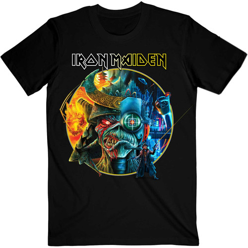 Iron Maiden 'The Future Past Tour 23 Circle Art' (Black) T-Shirt