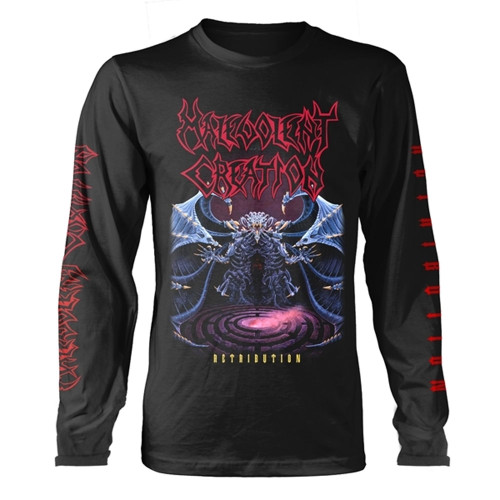 Malevolent Creation 'Retribution' (Black) Long Sleeve Shirt Front