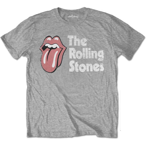 The Rolling Stones 'Scratched Logo' (Grey) T-Shirt