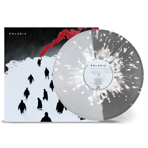 Polaris 'Fatalism' LP Silver Clear Split with White Splatter Vinyl