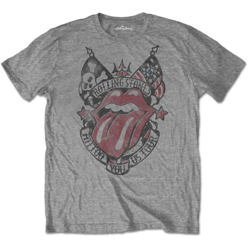 The Rolling Stones 'Retro US Tour 1975' (Grey) T-Shirt | Eyesore Merch