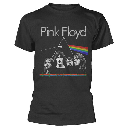 Pink Floyd 'Dark Side of the Moon Band & Pulse' (Grey) T-Shirt
