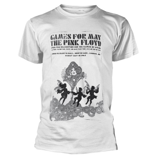 Pink Floyd 'Games For May B&W' (White) T-Shirt