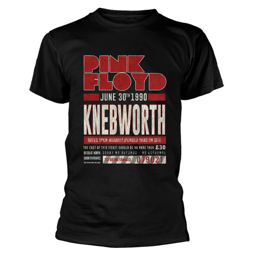 Pink Floyd 'Knebworth '90 Red' (Black) T-Shirt