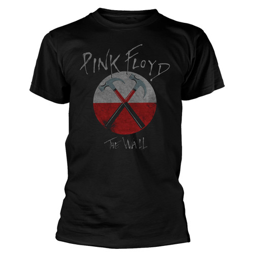 Pink Floyd 'The Wall Hammers Logo' (Black) T-Shirt
