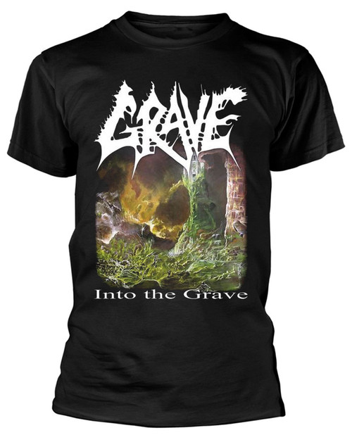 Grave 'Into The Grave' (Black) T-Shirt Front