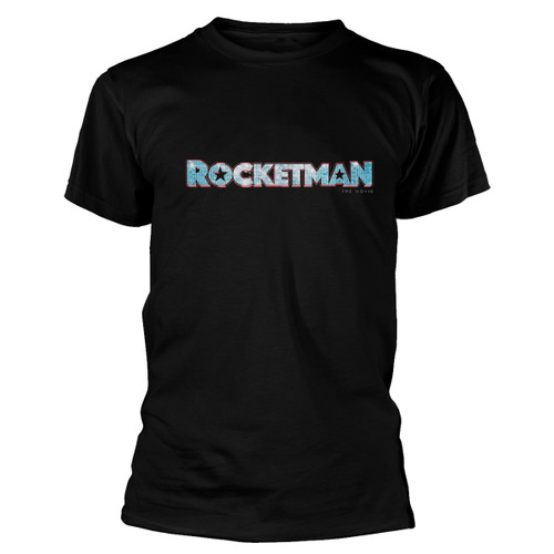 Elton John 'Rocketman Movie Logo' (Black) T-Shirt