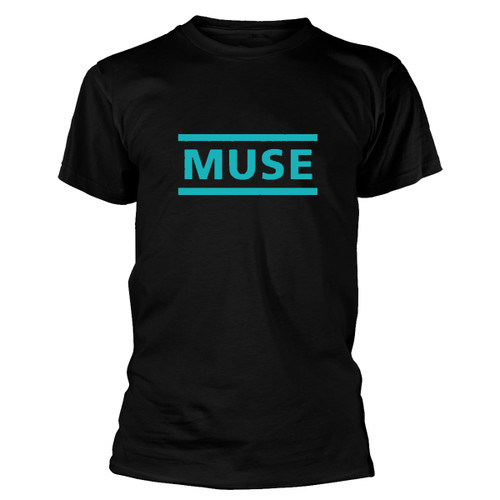 Muse 'Light Blue Logo' (Black) T-Shirt