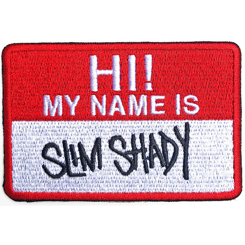Eminem 'Slim Shady Name Badge' (Iron On) Patch