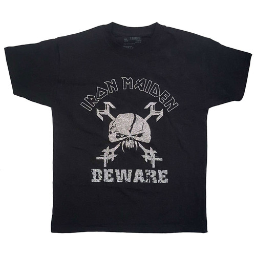 Iron Maiden 'Beware Glitter' (Black) Kids T-Shirt