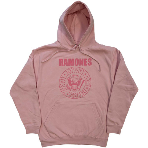 Ramones 'Pink Hey Ho Seal' (Pink) Pull Over Hoodie