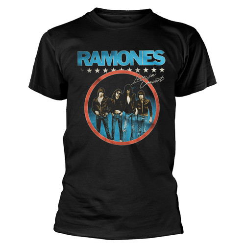 Ramones 'Circle Photo' (Black) T-Shirt