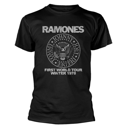 Ramones 'First World Tour 1978' (Black) T-Shirt