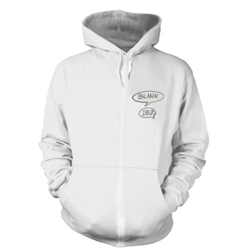 Blink 182 'Roger Rabbit' (White) Zip Up Hoodie