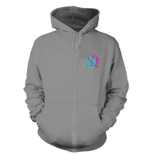 Blink 182 'Double Six Arrow Smile' (Grey) Zip Up Hoodie