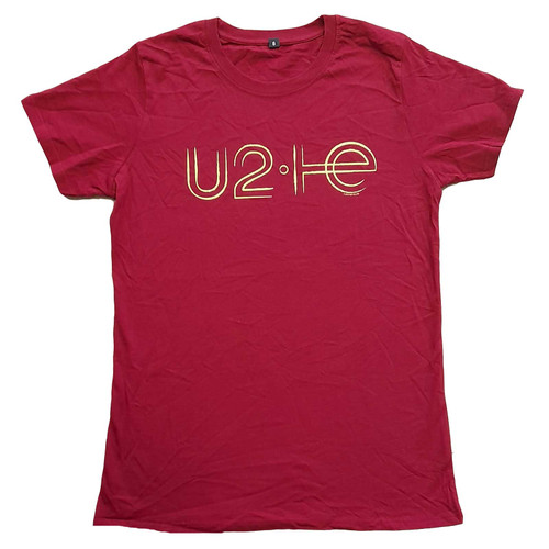 U2 'I+E 2015 Tour Dates' (Maroon) T-Shirt