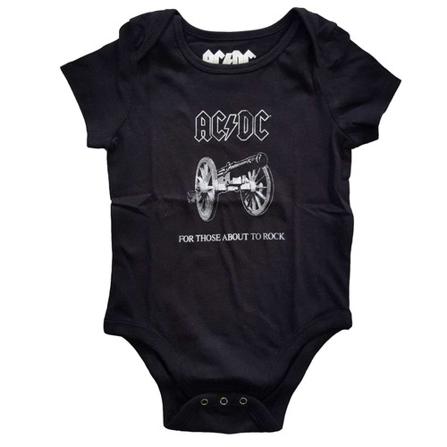 AC/DC 'About to Rock' (Black) Baby Grow