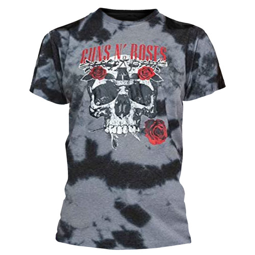 Guns N' Roses 'Flower Skull' (Dip-Dye) Kids T-Shirt