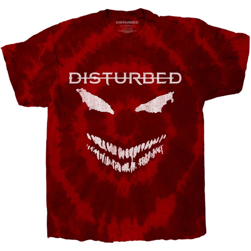 Disturbed 'Scary Face' (Dip-Dye) T-Shirt